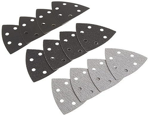 DEWALT DEW-DWASPTRI Hook and Loop Triangle Sandpaper Assortment 12 Pieces