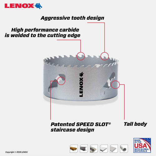 Lenox LEN-LXAH3512 140mm Speed Slot Carbide Tipped Hole Saw