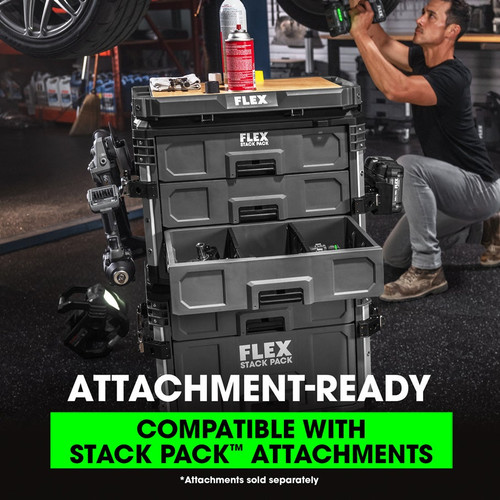 FLEX FL-FS1105 STACK PACK - 3-Drawer Tool Box