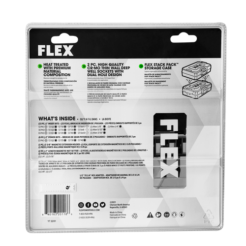 FLEX FL-FAM10103-45 Impacks 45-Piece Impact Driver Bit Set