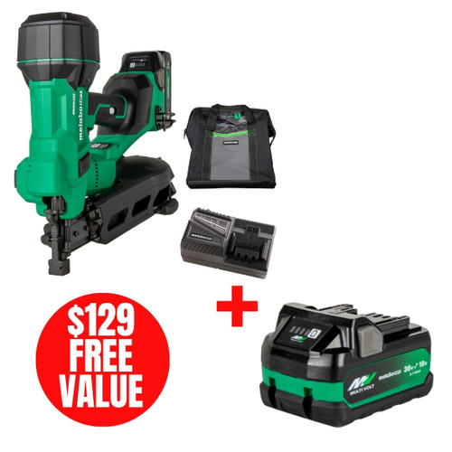 Metabo HPT HPT-NV1845DAM 18V MultiVolt Brushless 1-3/4in Coil Roofing Nailer