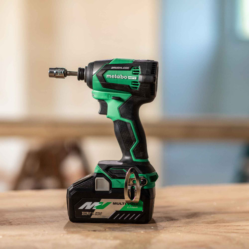 Metabo HPT HPT-KC18DEXQBM 18V Multivolt 2.0Ah Cordless Brushless Driver Drill Ds18Dex & Impact Driver Wh18Dex Combo Kit