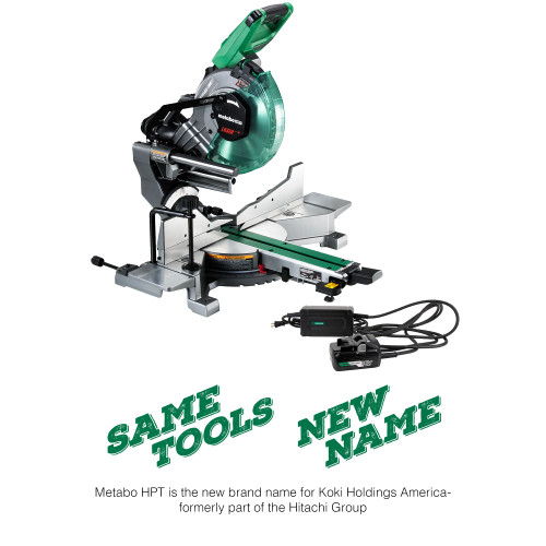 Metabo HPT HPT-C3610DRAM 36V MultiVolt 10in Dual Bevel Sliding Miter Saw With AC Adapter