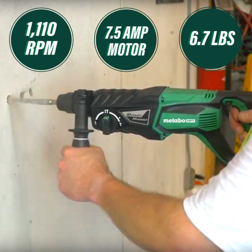 Metabo HPT HPT-DH26PFM 1in 3-Mode D-Handle SDS Plus Rotary Hammer