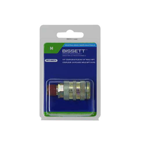 Bissett BIS-BFIT-MMC14 1/4in Coupler And Plug With 1/4in Male NPT
