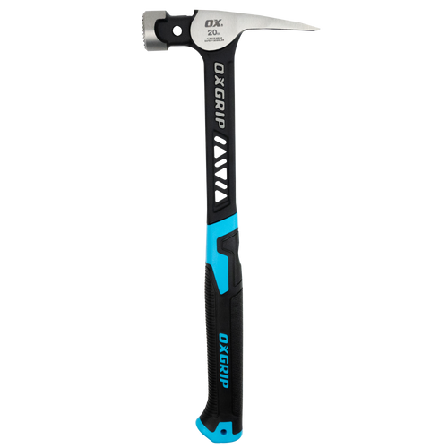 OX Tools OX-P087020 Pro Series 20oz Ultrastrike Framing Hammer Milled Face