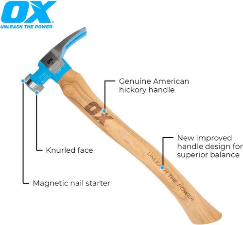 OX Tools OX-P083318 Pro Series 18 Ounce California Framing Hammer