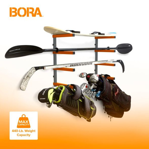 BORA Tool BORA-BR-PBR-0410 Orange and Gray 4-Level Lumber Storage Rack