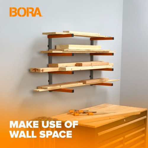 BORA Tool BORA-BR-PBR-0410 Orange and Gray 4-Level Lumber Storage Rack