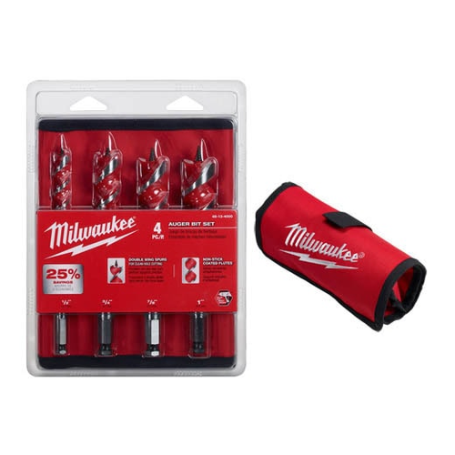 Milwaukee MIL-48-13-4000 6-1/2in Spur Auger Bit Set 4 Piece