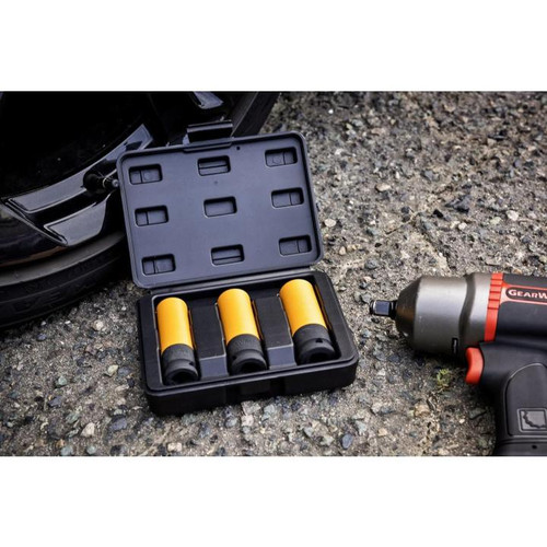 GEARWRENCH GW-84946 1/2in Drive High-Strength Wheel Protector Impact Metric Socket Set 3-Piece
