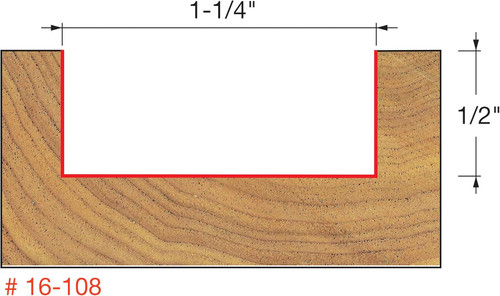 Freud FRE-16-108 1-1/4in Spoilboard Surfacing And Mortising Bit