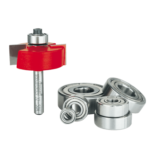 Freud FRE-32-504 Flush Rabbeting Bit Set 1/4SH With Bearings 1/8in to 1/2in Depth