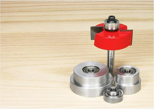 Freud FRE-32-504 Flush Rabbeting Bit Set 1/4SH With Bearings 1/8in to 1/2in Depth