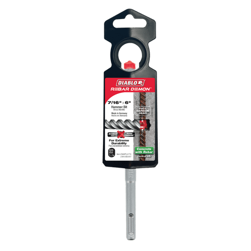 Diablo FRE-DMAPL4174 7/16in x 4in x 6in Rebar Demon SDS-Plus 4-Cutter Full Carbide Head Hammer Drill Bit