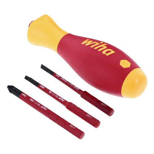 Wiha Tools WIHA-28328 Insulated Soft Finish Slim Line Blade Set 4 Pieces