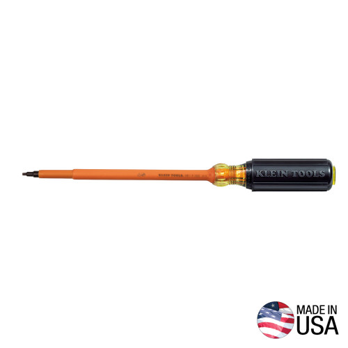 Klein Tools KLE-661-7-INS  #1 Square 7in Round Shank Insulated Screwdriver