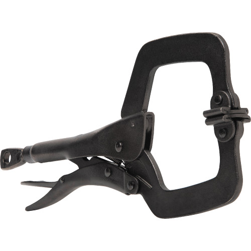 Klein Tools KLE-38662 6in And 11in C-Clamp Locking Pliers With Swivel Jaws 2 Piece Set