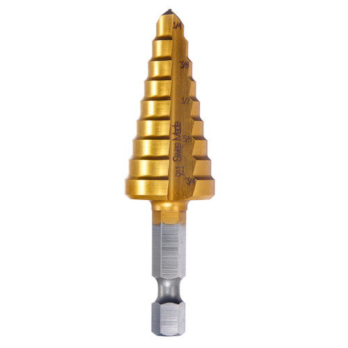 Champion CHAMP-MSD-HEX-SET3 Hex Shank Tin Multi Step Drill Bit 3 Piece Set