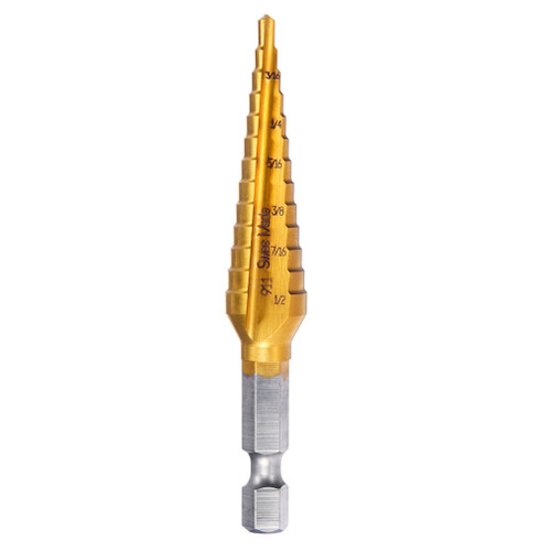 Champion CHAMP-MSD-HEX-SET3 Hex Shank Tin Multi Step Drill Bit 3 Piece Set