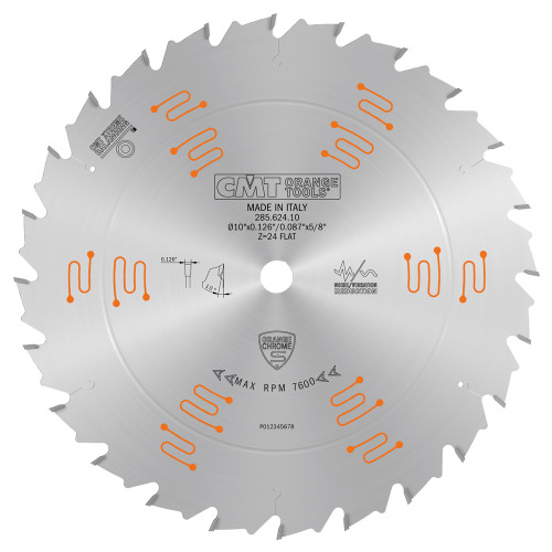 CMT Orange Tools CMT-28562410 10in Dia x T24 Flat Orange Chrome Ripping Blade