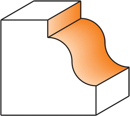 CMT Orange Tools CMT-84085011 1-1/2in Dia Roman Ogee Bit With Bearing