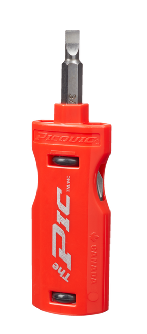 PicQuic PIQ-21001 The Pic 3-Piece Multi-Bit Screwdriver Set - Red