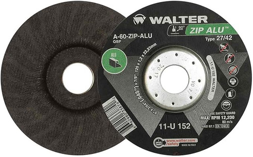Walter Surface Technologies WAL-11U152 5in Type 27 Zip Aluminum Cut-Off Wheel 25 Pack