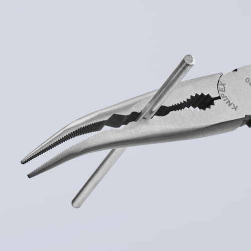 Knipex KNIP-2881280SBA 11in Extra Long Needle-Nose 45 Degree Angled Plier
