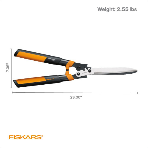 Fiskars FISK-392861-5002 23in Power Gear2 Hedge Shears