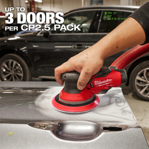 Milwaukee MIL-2585-22CX M12 Fuel 6in Random Orbital Sander 5.0Ah and 2.0Ah Kit - 3/16in