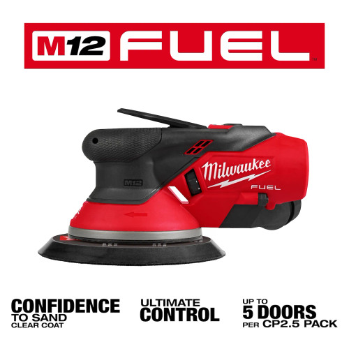 Milwaukee MIL-2584-20 M12 Fuel 6in Random Orbital Sander - 3/32in