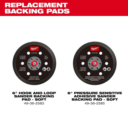 Milwaukee MIL-2584-20 M12 Fuel 6in Random Orbital Sander - 3/32in
