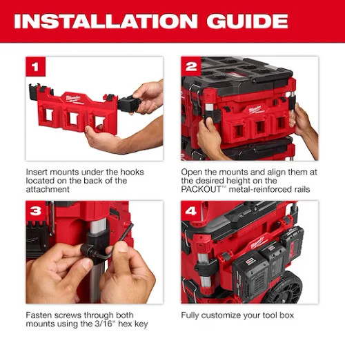 Milwaukee MIL-48-22-8601 PACKOUT Tool Box Attachment Mount