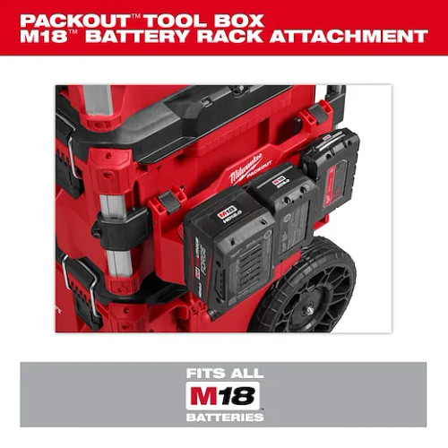 Milwaukee MIL-48-22-8603 PACKOUT Tool Box M18 Battery Rack Attachment