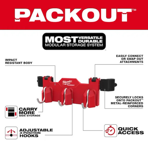 Milwaukee MIL-48-22-8606 PACKOUT Tool Box 3-Hook Attachment