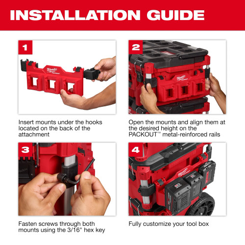 Milwaukee MIL-48-22-8606 PACKOUT Tool Box 3-Hook Attachment