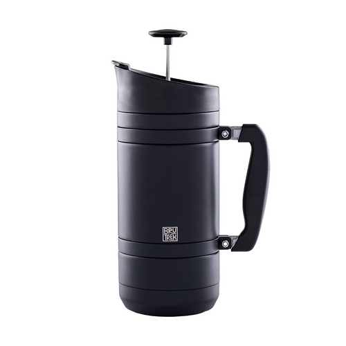 BruTrek BRU-SFP0748 Custom Atlas 48oz BaseCamp Camping French Press - Obsidian Black