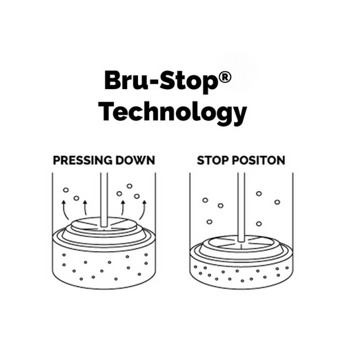 BruTrek BRU-SFP0748 Custom Atlas 48oz BaseCamp Camping French Press - Obsidian Black