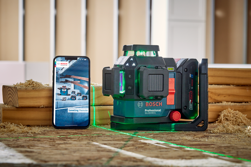 Bosch BOS-GLL330-80CGL 18V 360Deg Connected Green-Beam Three-Plane Leveling and Alignment Laser 4.0Ah Kit