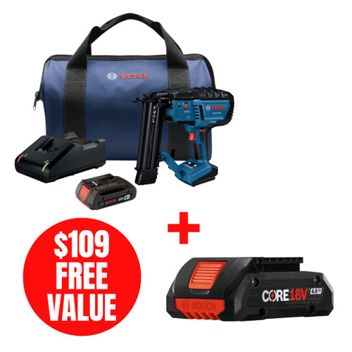 Bosch BOS-GNH18V-18MB12 18V Brushless 18-Gauge Brad Nailer 2.0Ah Kit