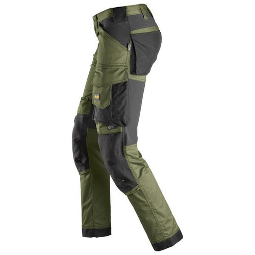 Snickers Workwear SNI-6341310XX 6341 Allroundwork Stretch Trousers Khaki Green - Black