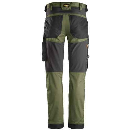 Snickers Workwear SNI-6341310XX 6341 Allroundwork Stretch Trousers Khaki Green - Black