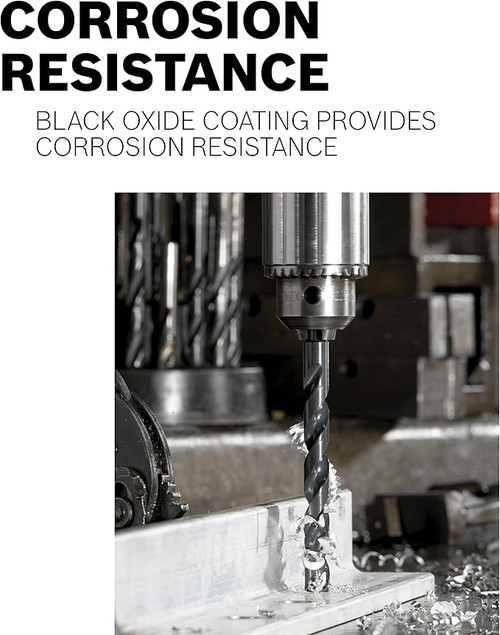 Bosch BOS-BL2RD1/2XX Fractional Reduced Shank Black Oxide Drill Bit