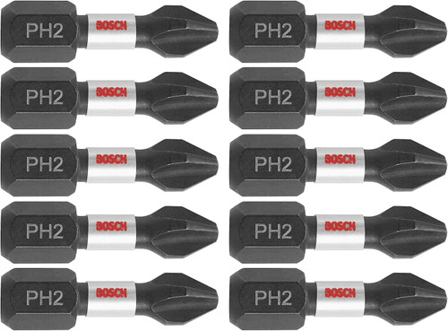 Bosch BOS-ITPH215PKXX Impact Tough Phillips Number 2 Insert Bit 15 Pack