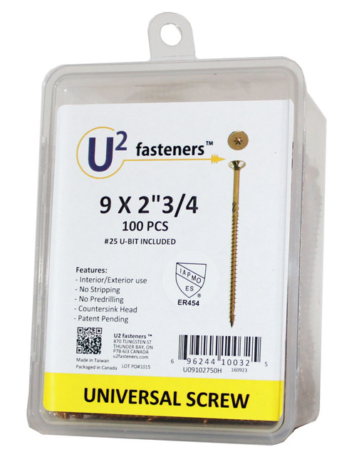 U2 U2-U0910-XX Universal Structural Screw 100 Pack
