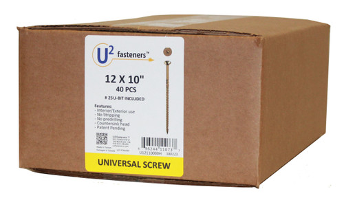 U2 U2-U121-XX Universal Structural Screw 40 Pack