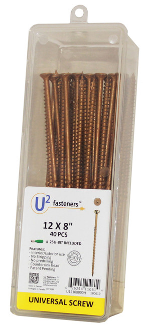 U2 U2-U121-XX Universal Structural Screw 40 Pack