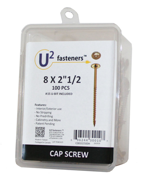 U2 U2-C0810-XX Cap Screw 100 Pack