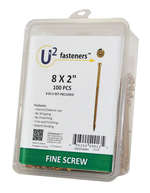 U2 U2-F0810-XX Fine Head Screws 100 Pack